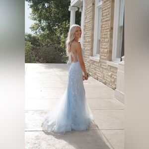 Amarra Light Blue Sequin Dress \\ PROM